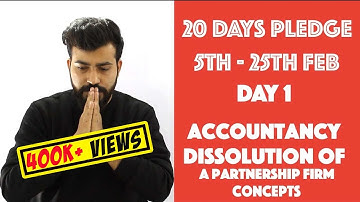 Day- 1 Dissolution of the Partnership Firm - Theory - class 12th #20dayspledge #commercebaba