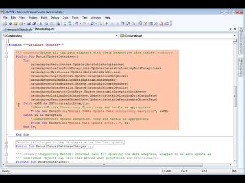 Warehouse Scheduling Framework Data Binding - Auto Update Property