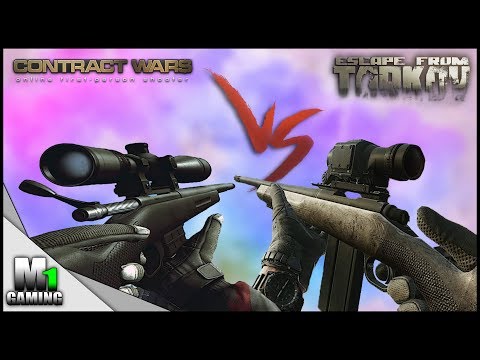 Escape from Tarkov vs Contract Wars Weapon Comparison (Snipers & More) 