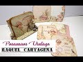 DIY TUTORIAL MUY FÁCIL posavasos vintage en cajita scrapbooking