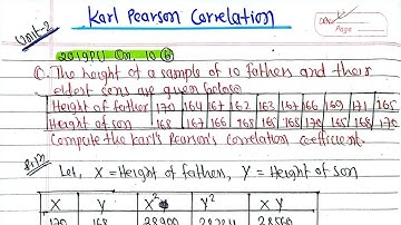 Karl Pearson Correlation Coefficient|Probability & Statistics|BE Civil Computer PU PoU KU TU