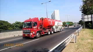 Truck Spotting Traffic sound!! passing large vehicles on the freeway, truck trailer container dump