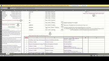 Lesson Plan in Excel
