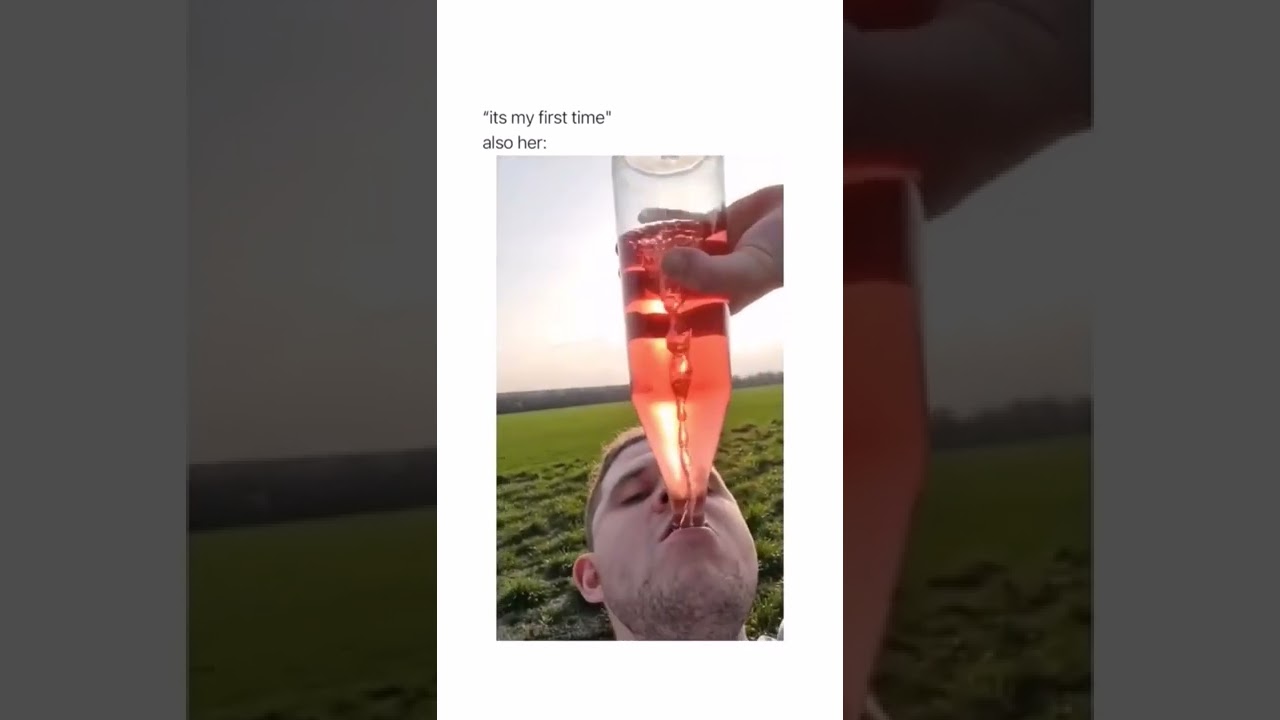 Why did he lick the bottle at the beginning 😂😂🤔... 