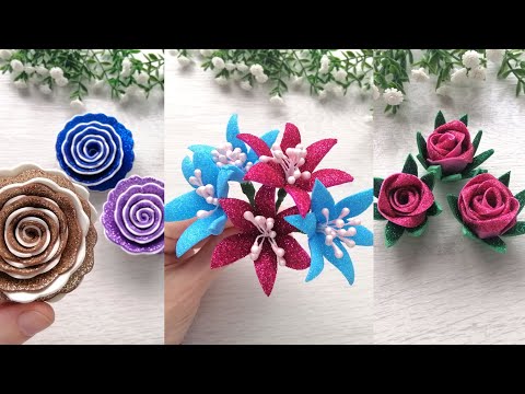 Video: 3 Ways to Make Flowers from Foam