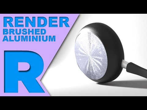 렌더링 방법 : 브러시 드 알루미늄 (Renderman 및 Maya)