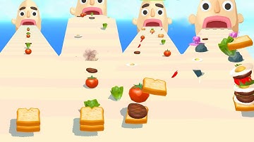 Sandwich Runner Walkthrough (Levels 1-20) Gameplay Android, iOS BEST FUNNY MOBILE GAME EVER PLAYED!
