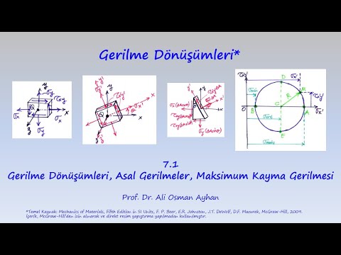 MUKAVEMET: 7.1 GERİLME DÖNÜŞÜMLERİ, ASAL GERİLMELER, MAKSİMUM KAYMA GERİLMESİ