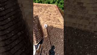 Roof Cleaning on the Hottest Day of the Year!🥵 #satisfying #propertymaintenance