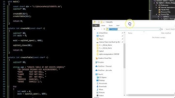 C++  with SQLite database demonstration