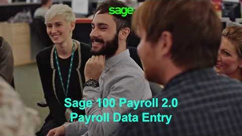 Sage 100 Payroll 2 0 Payroll Data Entry