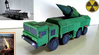 How To Make RC Rocket Launcher Truck From Cardboard | Electric DC Motor Army Truck ( DIY 8X8 Drive)