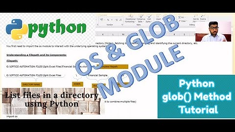 OS & GLOB MODULE | Python Based reading Multiple Files in Folder| Part 5