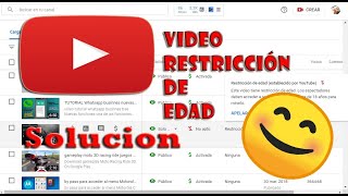 ️Pasos para restablecer la monetización del video Restricción de edad SOLUCIÓN 2023