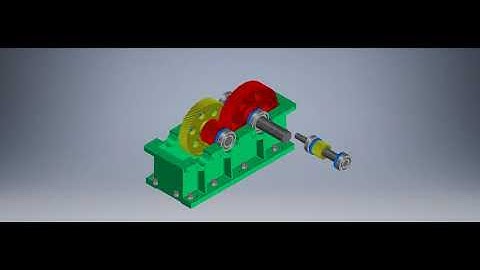 Gearbox Mô phỏng hộp giảm tốc 2 cấp khai triển.