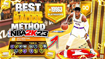 i Found The BEST PLAYMAKING BADGE METHOD in NBA 2K23! How To Get Max Badges Fast & Easy!