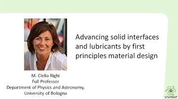 M. Clelia Righi (University of Bologna) on first principles material design | ViViMaT Session 3