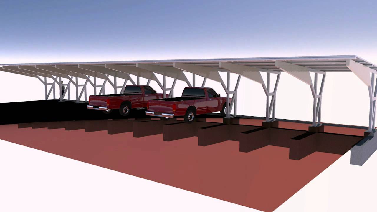 Carport Solar panels in SketchUp - YouTube