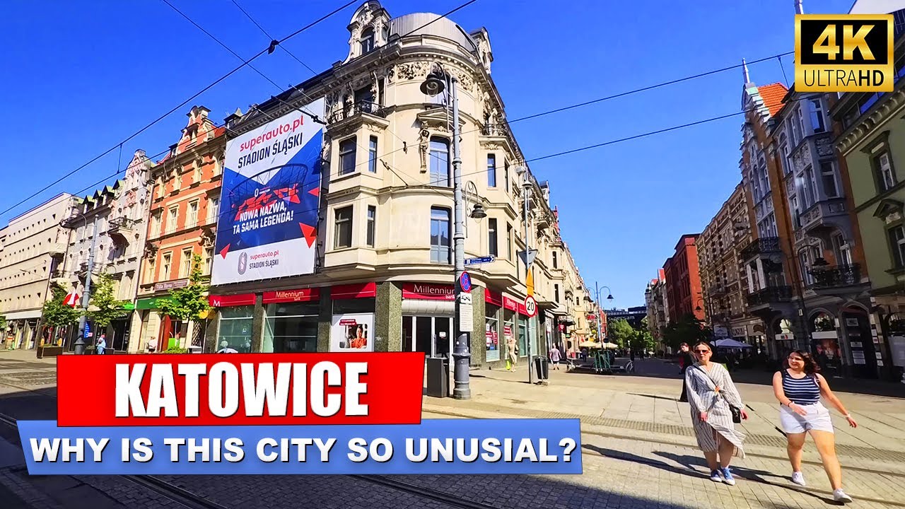 Katowice: Exploring the quiet streets of one of Poland's underrated cities | Walking tour 4K