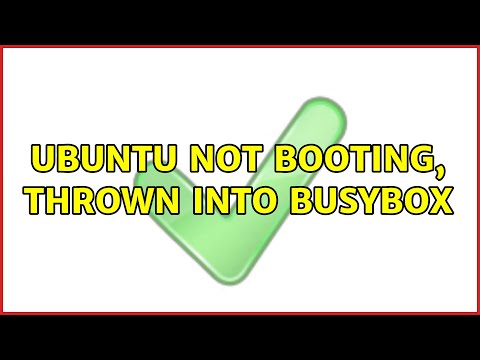 Ubuntu not booting, thrown into Busybox