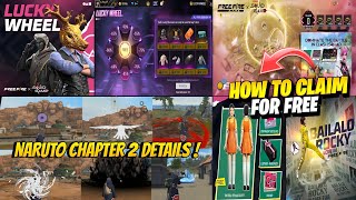 Ob50 naruto chapter 2 details 🥳🔥| Lucky wheel event | Squid game event interface free fire