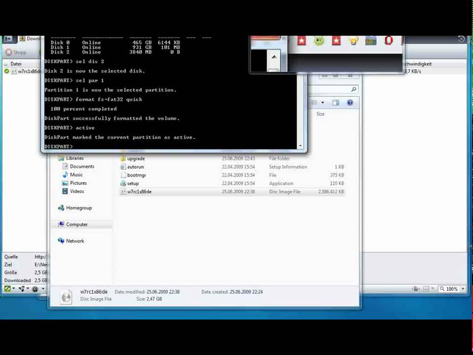Windows 7 per USB Stick installieren - YouTube