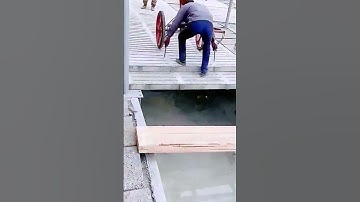 The process of handling cement slabs = good tools can do more with less