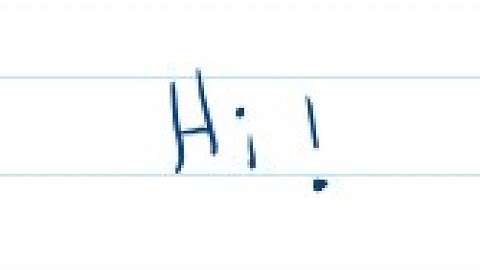 Hi! The first video.