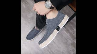 Comfortable Men's Corduroy Ribbed Walking Loafers Travel Shoes #mensfashion #mensloafers #mensshoes