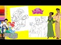 Coloring Disney Princess Tiana Ariel &amp; Prince Eric &amp; Naveen - Coloring Pages