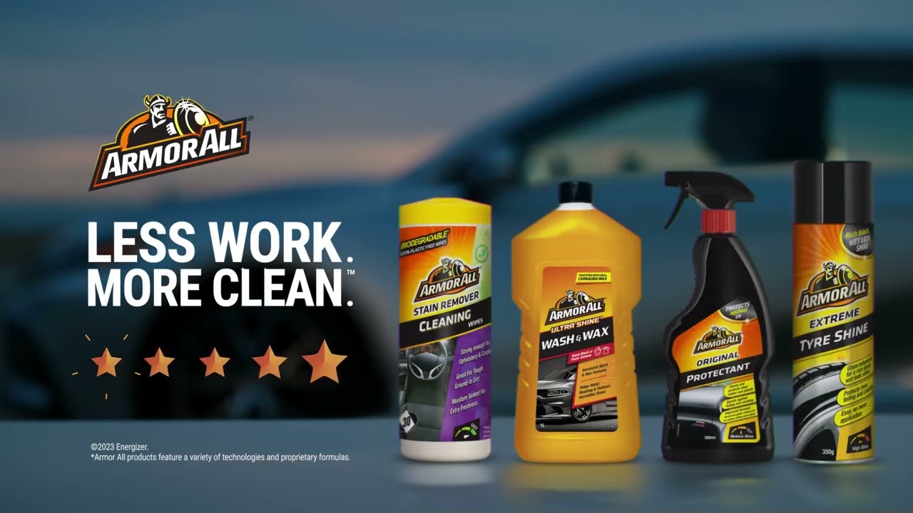 Armor All technology makes it easy to keep your car clean. 