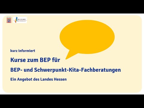 Kurz informiert: Kurse für BEP- und Schwerpunkt-Kita-Fachberatungen - ein Angebot des Landes Hessen