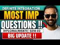 10 Most Important Questions | Definite Integration | Diploma MSBTE Sem 02 | 12 Marks Fix !!