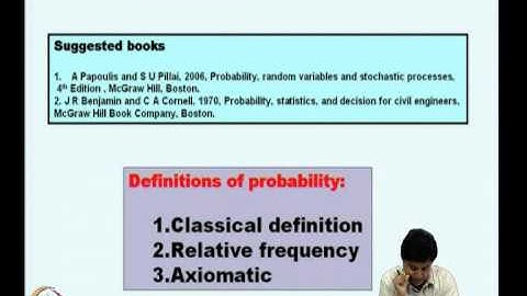Mod-01 Lec-01 Definition of probability measure and conditional probability
