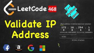 Validate IP Address | LeetCode 468 | C++, Java, Python