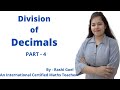 Decimals  division of decimals  by  rashi goel