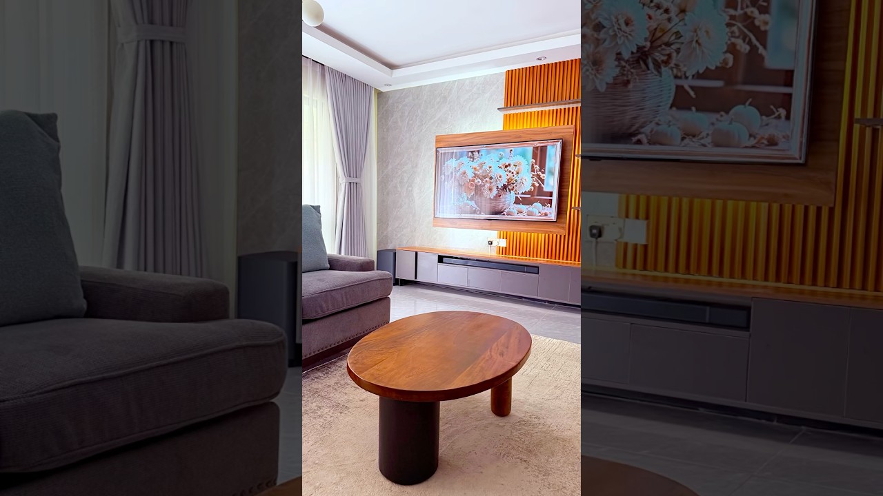 Tv wall transformation just got out of the bucket list. #febineawuor #tvwalldesign #tvwallunit