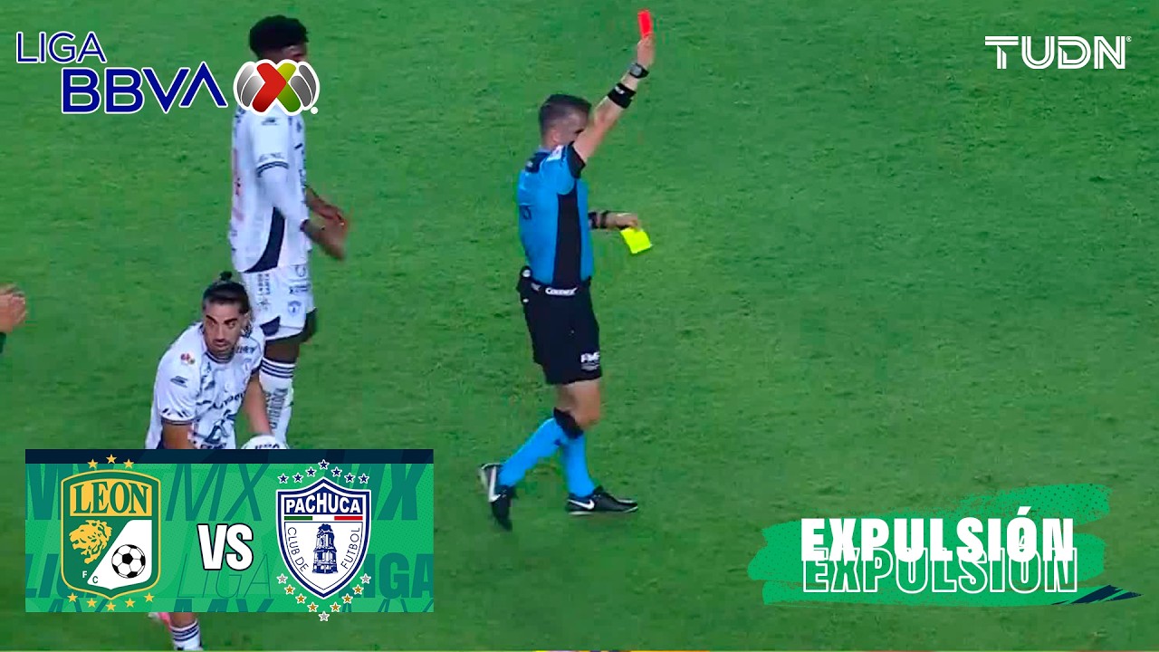 ¡ROJA! Pachuca se queda con 10 | León 1-0 Pachuca | Liga MX - Jornada 3 Apertura 2026 | TUDN