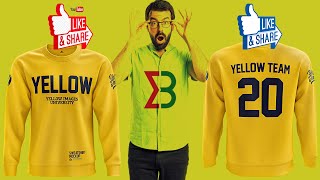 HOW TO MAKE YELLOW IMAGES 2020 - MEN SWEATSHIRT MOCKUP