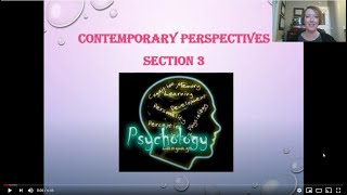 Flipped Psychology Unit 1 - Section 3: Contemporary Perspectives by Christine Lee