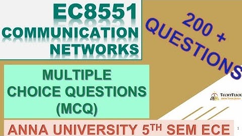 EC8551 MCQ COMMUNICATION NETWORKS UNIT 1 #EC8551 | #Anna University - 5th Sem ECE |Abisha