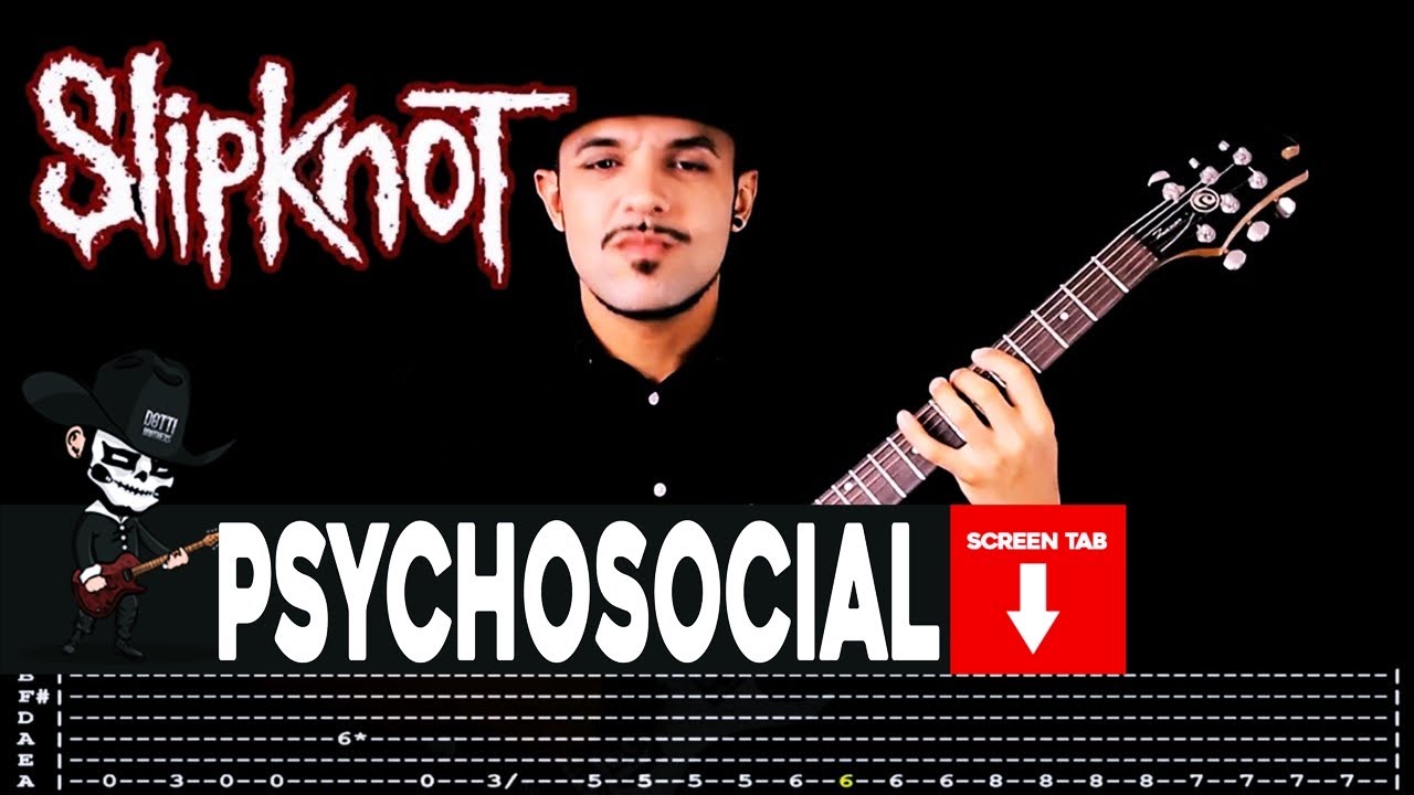 【SLIPKNOT】[ Psychosocial ] cover by Masuka | LESSON | GUITAR TAB