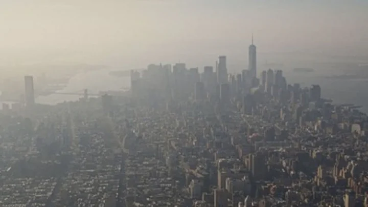 Canadian wildfire smoke creates hazy skies and unhealthy air quality in New York City