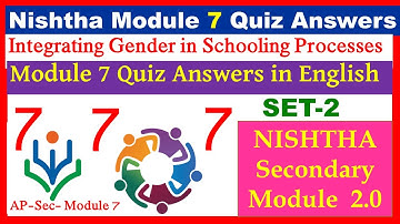 Module 7 answers|Nishtha 7 module Answers||Integrating Gender in Schooling Processes|AP_Sec module 7