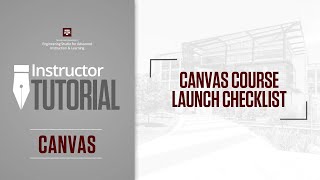 Canvas Course Launch Checklist