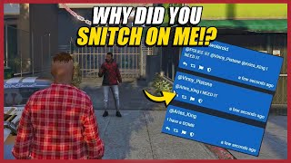 Curtis Snitch On Vinny to The Cops 😂 | Nopixel GTA RP