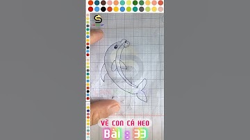 Cách vẽ con cá heo đơn giản, mẹo vẽ tranh cho bé từ mẫu giáo- lớp 9.#shorts #art #lankhueart #artist