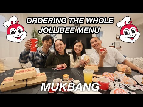 Ordering The Whole Jollibee Menu Mukbang | The Laeno Family