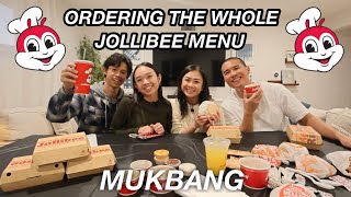 ORDERING THE WHOLE JOLLIBEE MENU + MUKBANG | The Laeno Family