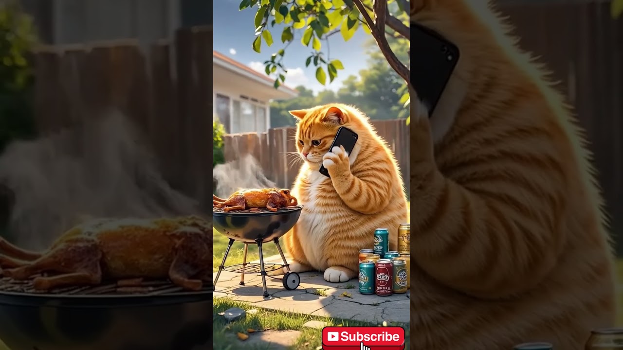 🍖🐈 Golden Cat Turns Chef: The Most Delicious Grilled Veal!